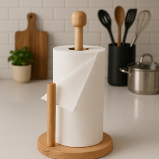 Porta papel toalha porta guardanapos de madeira e coração em Oferta na Shopee