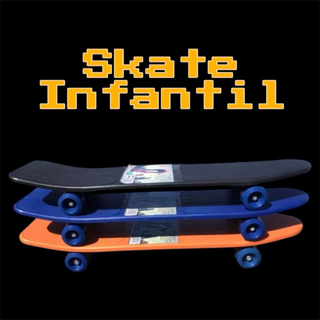 Diversão Segura! Skate Infantil 58cm: Preto ou cinza, com antiderrapante essencial. Resistente e deslize suave.
