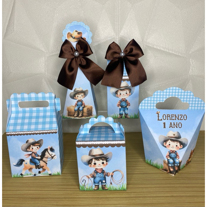 PEGUE e MONTE - Kit Festa Personalizado Cowboy Menino Cavalo Haras Fazendinha Lembrancinhas Caixinhas para Festa em Oferta na Shopee