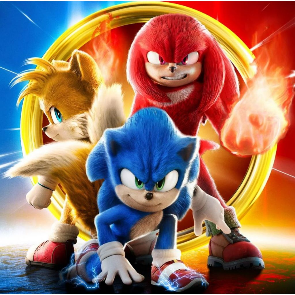 Papel de parede Adesivo I Sonic Tails Knuckles I 1,50x1,00