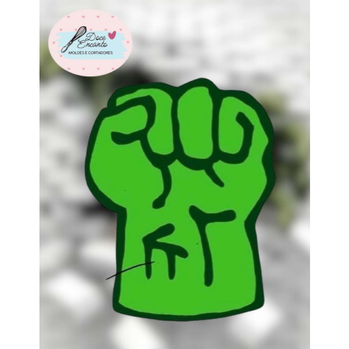 Cortador Mão do Hulk | Vingadores Super-Heróis Festa Infantil Biscuit Topo de Bolo