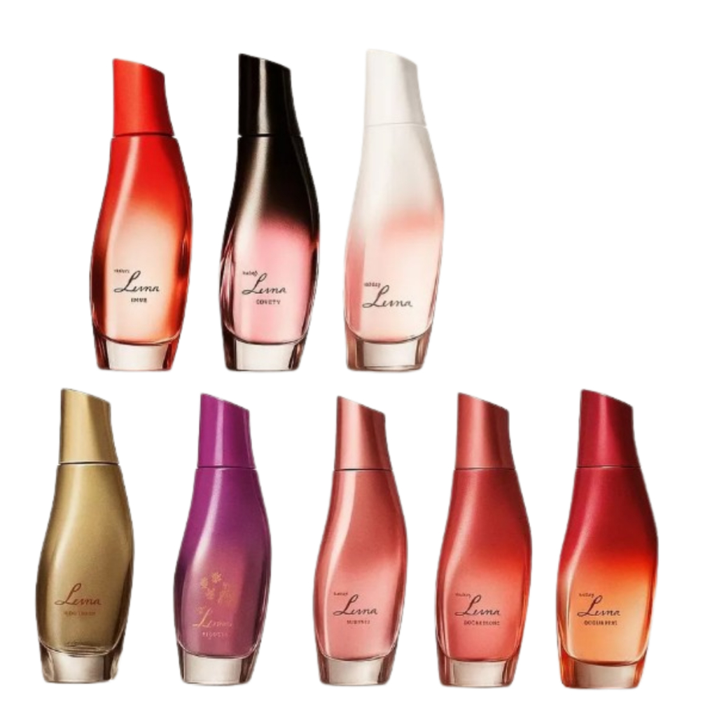 Luna Colônia Natura 75ml Tradicional, Marcante, Radiante, Absoluta, Coragem, Fascinante, Rosé, Confiante e Liberdade