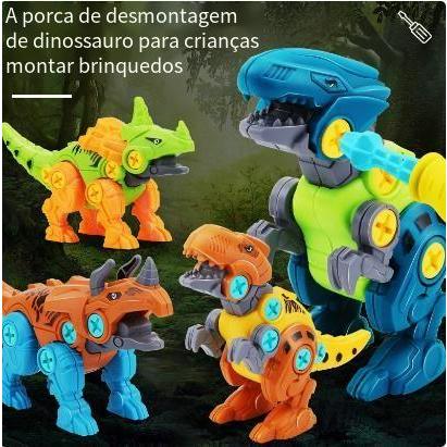 Dinossauro Monta Desmonta Articulado com Ferramenta Brinquedo de Menino em Oferta na Shopee