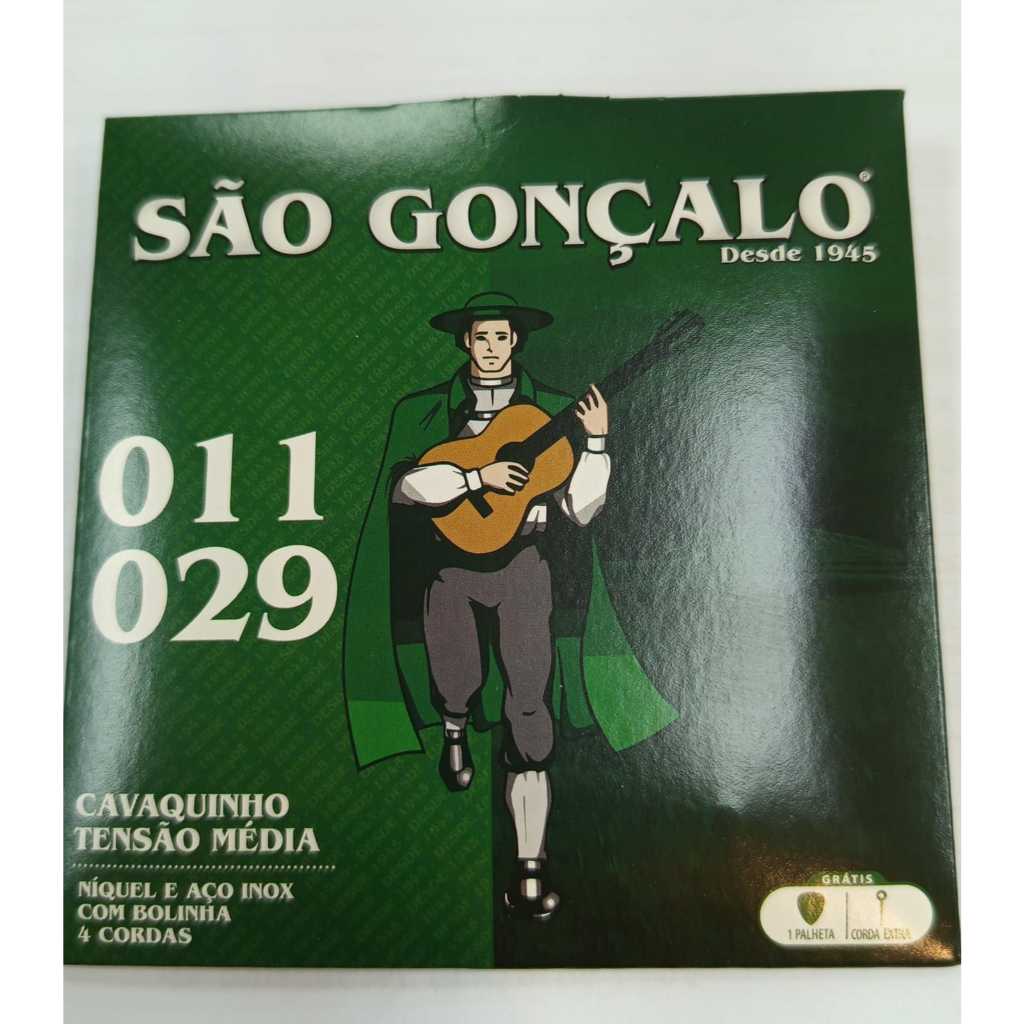 Encordoamento São Gonçalo 011/029 Cavaquinho ( acompanha palheta)