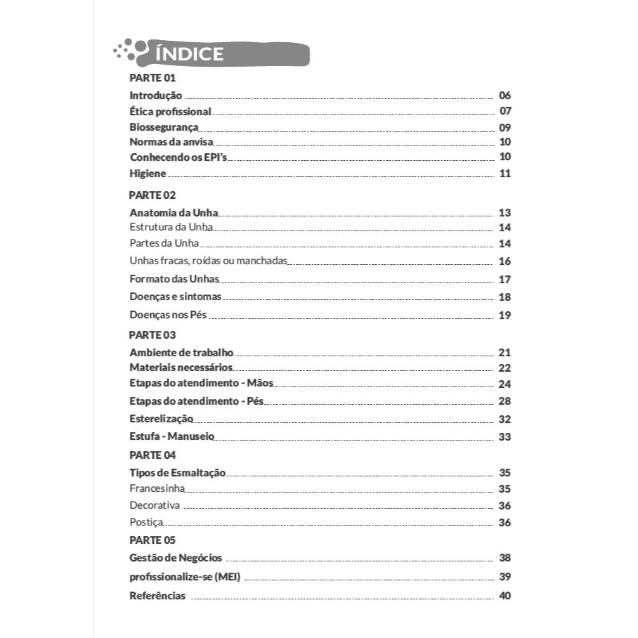 Apostila Manicure Pedicure Impressão preto e branco  *PROMOCIONAL*