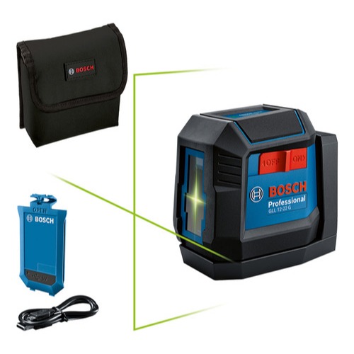 Kit Nível Laser Verde Bosch GLL 12-22 G LI + 1 Bateria de Lítio