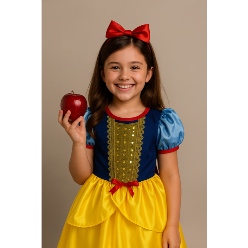 FANTASIA INFANTIL FESTAS BRANCA DE NEVE - PARA AS MENINAS em Oferta na Shopee