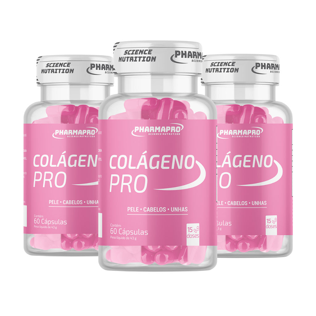 3x Colágeno Pro, 60 Cápsulas - Pharma Pro Science Nutrition em Oferta na Shopee