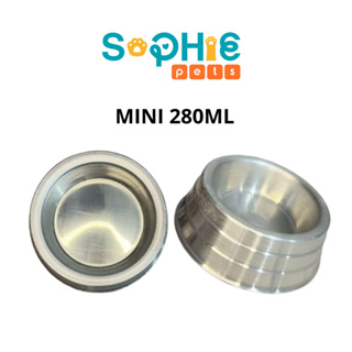 Kit 2 Comedouro Polido Pesado de Alumínio Mini 280ml  Para Cachorro Gato Pet em Oferta na Shopee