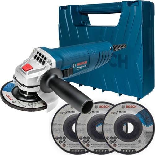 Esmerilhadeira Angular Bosch GWS 850 127V + 3 Discos + Maleta em Oferta na Shopee
