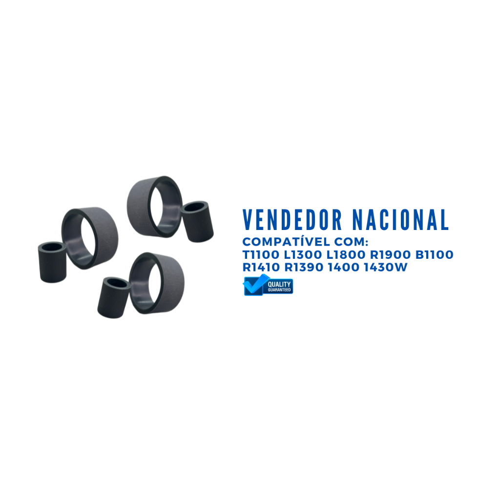 Kit Par Capas do Rolete Pick Up Roller compatível Epson L1300 L1800 T1100 R1390 1400 1430w