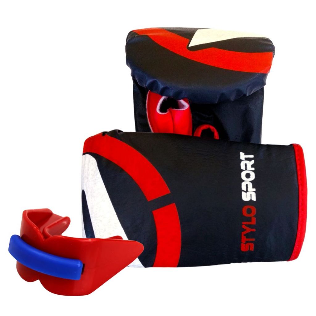 Luva Bate Saco Protetor Bucal Presente Stylo Sport Kit Luta Treino