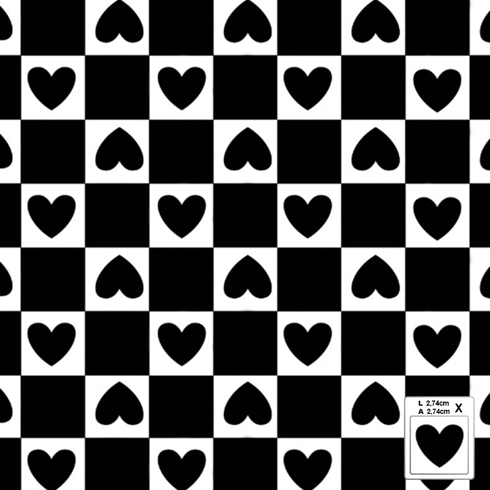 Detalhes do Tecido Oxford Estampado Coração 8