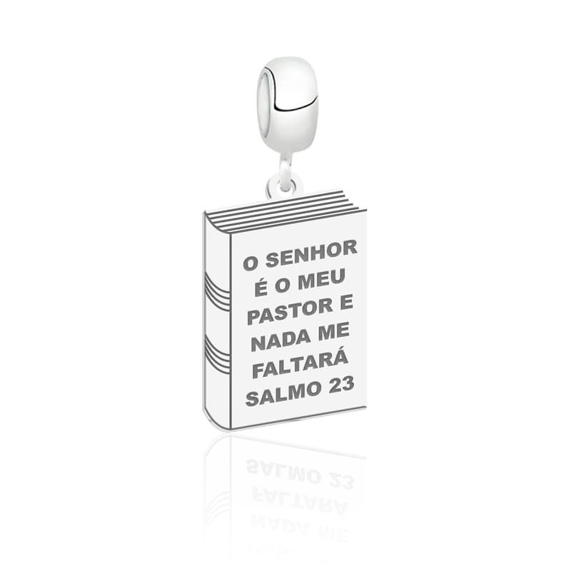 Berloque prata 925 legítima religioso salmo 23