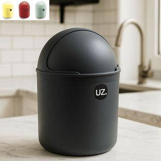 Lixeira de Pia UZ Compacta com Tampa Basculante Ideal para Cozinha e Banheiro Envio Full