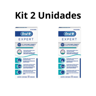 Kit 2 Unidades Fio Dental Oral-B Super Floss - 50 Unidades Cada - Higiene Bucal Completa e Segura em Oferta na Shopee