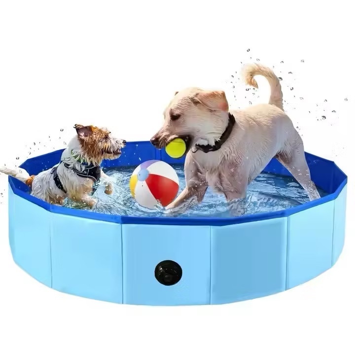 Piscina para cachorro 80 x 30 Dobravel em Pvc Antideslizante 120 litros para pets crianças infantil em Oferta na Shopee