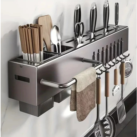 Suporte Para Armazenamento De Facas Ganchos Talheres Utensílios De Cozinha De Ferro