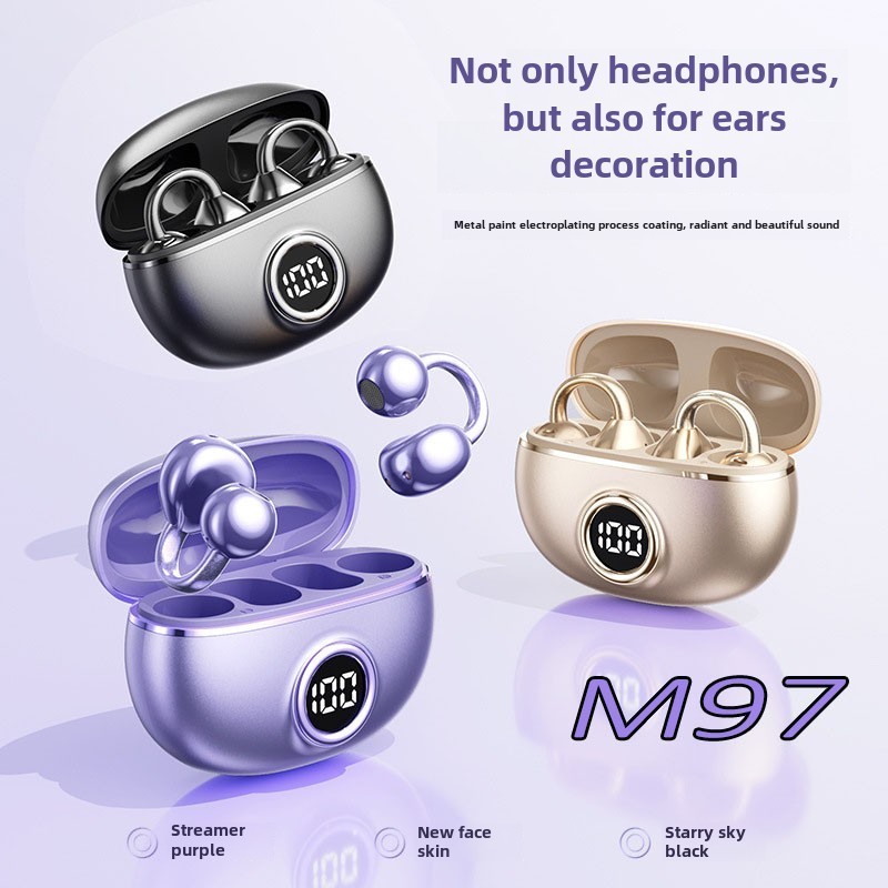 Fones De Ouvido Bluetooth Novo Cancelamento De Ruído Sem Fio M97 ultra Longa Resistência digital em Oferta na Shopee