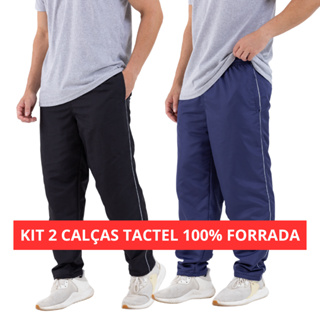 Kit 2 Calças Tactel Forradas Com Forro Microtela Escolar Academia Esportes em Oferta na Shopee