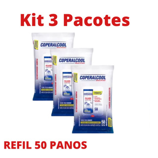 3 Pacotes  Lenços Panos Umedecidos Cuidado Para as Mãos Álcool Coperalcool ( 3 x 50 Unidades ) em Oferta na Shopee