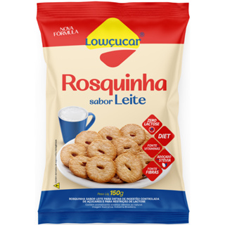 Rosquinha Lowçucar Sabor Leite, Zero Adição de Açúcares, Diet, Rica em Vitaminas - 150g em Oferta na Shopee
