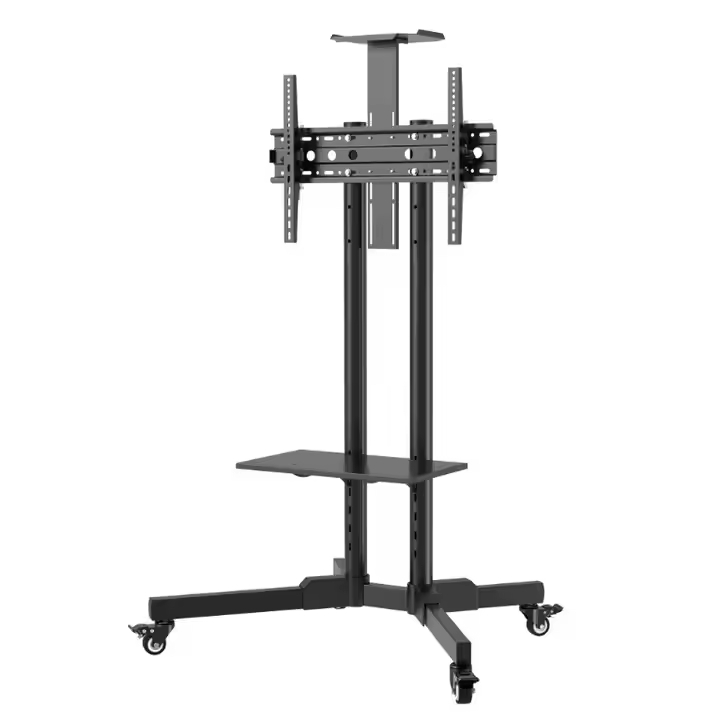 Suporte de TV de Chão Pedestal Ajustável Universal 32 a 75 Pol Rodízios Estável Altura Regulável em Oferta na Shopee