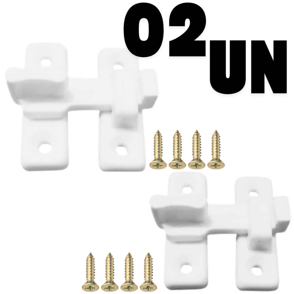 Trinco Fecho Tranqueta Plástica P/ Portas Sanfonadas e Janelas 2 pçs em Oferta na Shopee