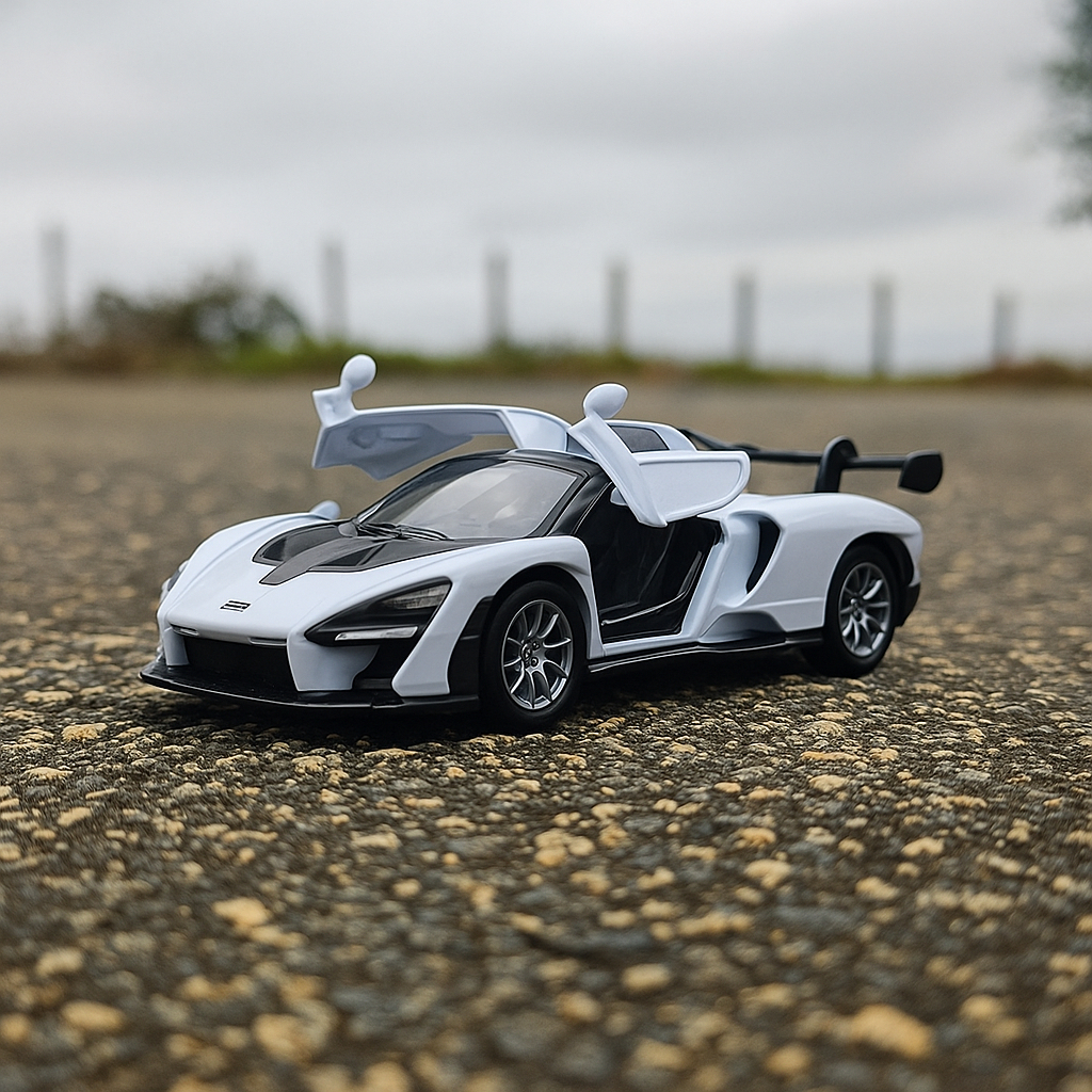 Carrinho de ferro Mclaren Realista,  abre as portas para cima. Frete gratis e Envio rapido