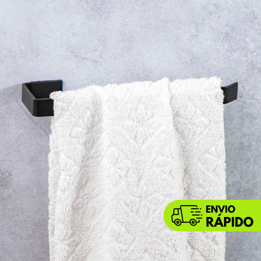 Suporte Porta Toalha de Rosto - Preto - Cromado - Branco - Rose Gold - Decoração e Prateleira - Acessórios para Banheiro
