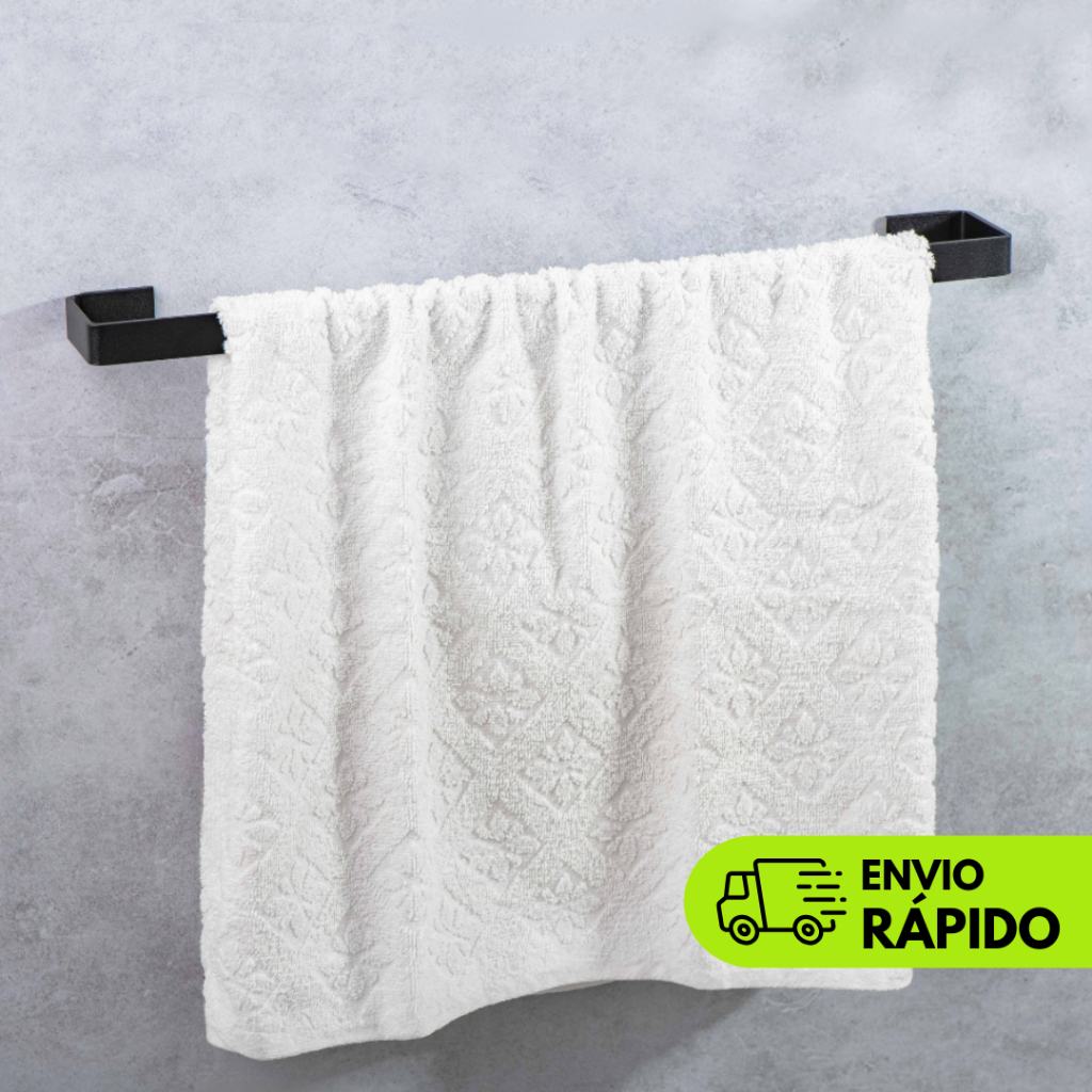 Suporte Porta Toalha de Banho - Preto - Cromado - Branco - Rose Gold - Decoração e Prateleira Acessórios para Banheiro