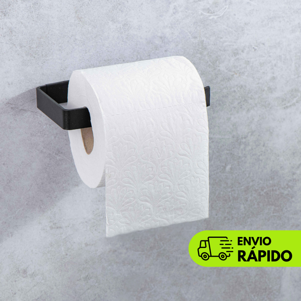 Porta Papel Higiênico - Suporte Acessórios Banheiro - Preto - Cromado - Branco - Rose Gold - Prateleira e Acessórios