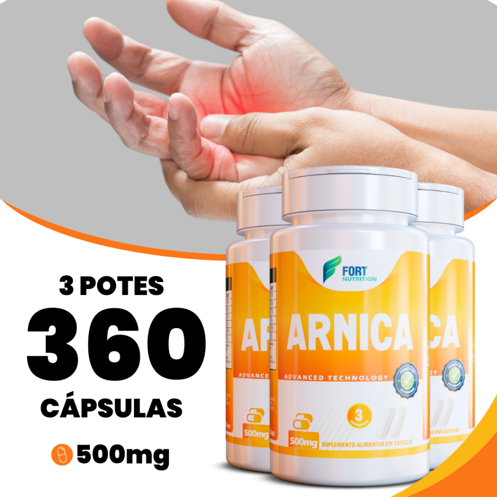 Suplemento de Arnica 120 Cápsulas Erva santa Remédio pra junta Arnica homeopática