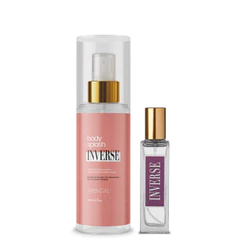 Kit Perfume 30ml + Body Splash 200ml INVERSE by Primacial - Fragrância Floral com Notas de Pera e Tangerina