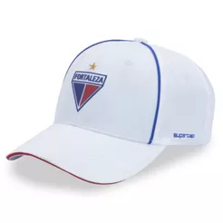 Boné Fortaleza Branco Detalhes Vermelho e Azul (38996)