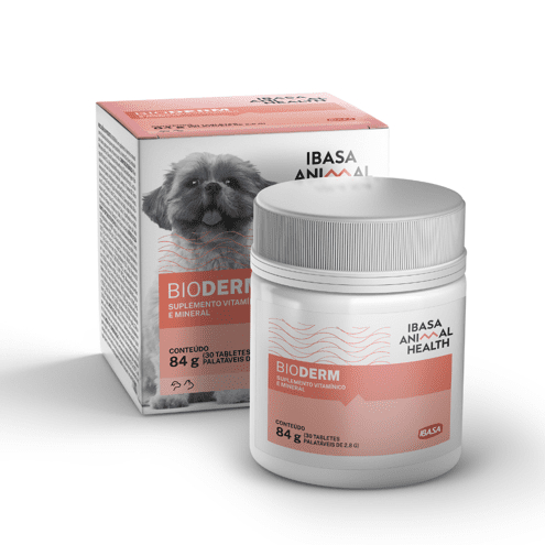 BIODERM SUPLEMENTO ORAL 84G 30 TABLETES IBASA ANIMAL HEALTH em Oferta na Shopee