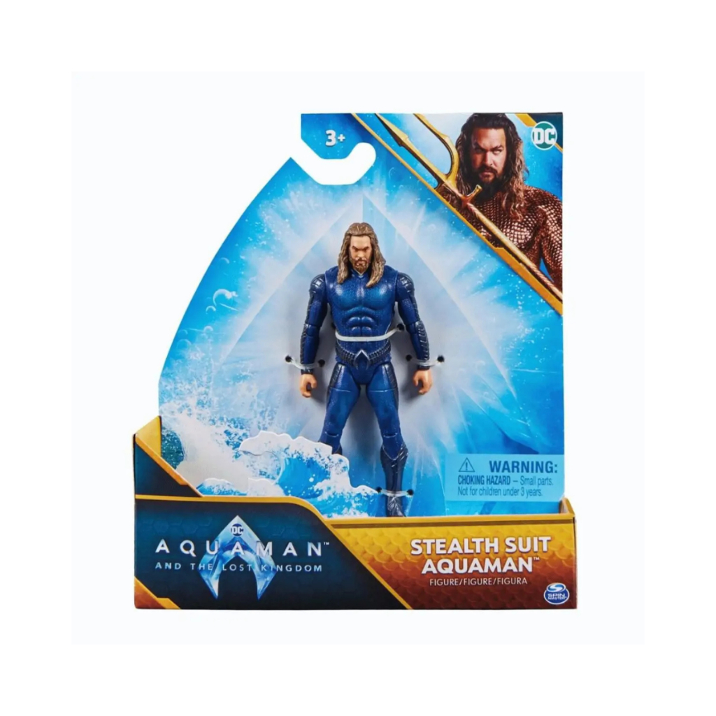 Aquaman and the Lost Kingdom Boneco Articulado Stealth Suit Aquaman Traje Azul 10cm - Sunny 3454