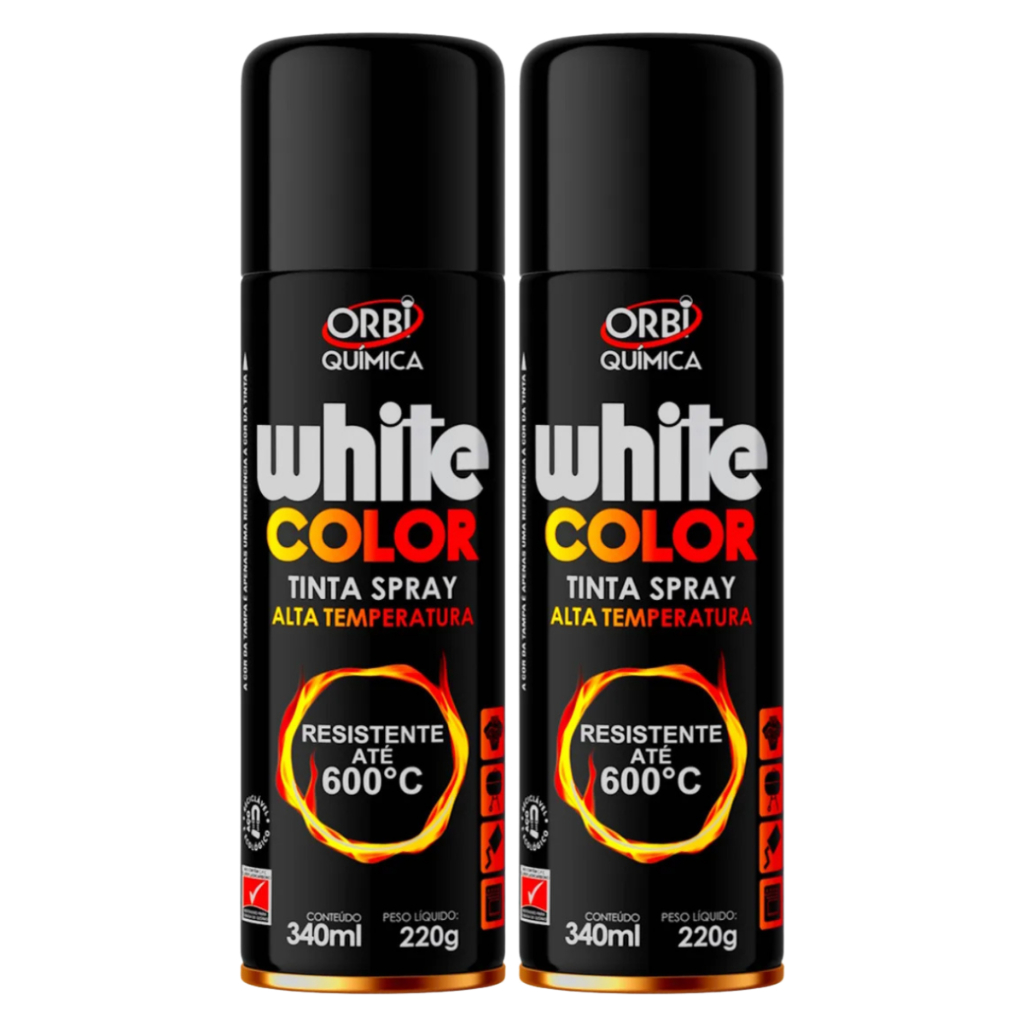 2 Unidades Spray Tinta Preto Alta Temperatura Para Canos Motores 600ºc em Oferta na Shopee