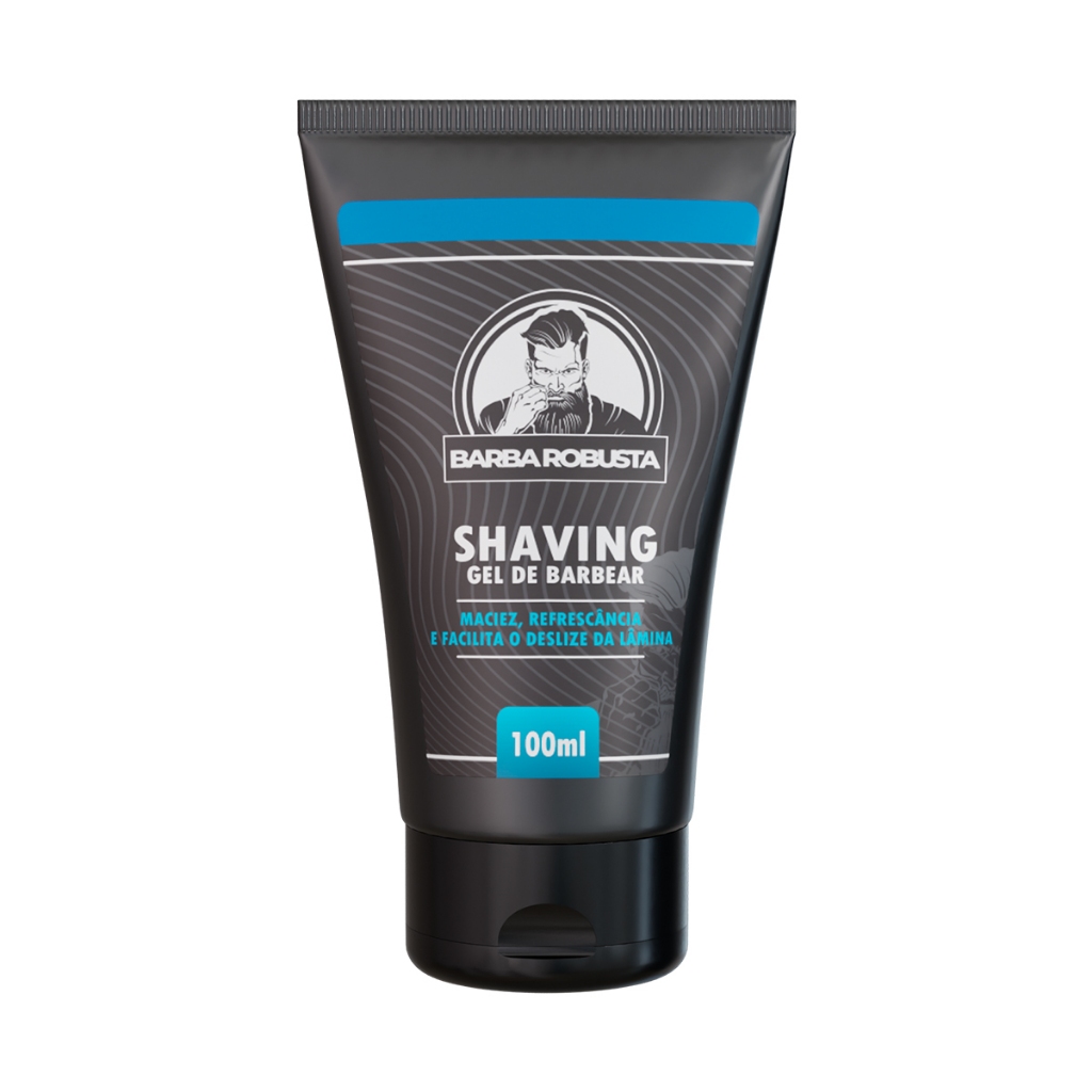 Gel de Barbear Shaving Barba Robusta Barbear Preciso e Suave Acabamento Fino na Barba