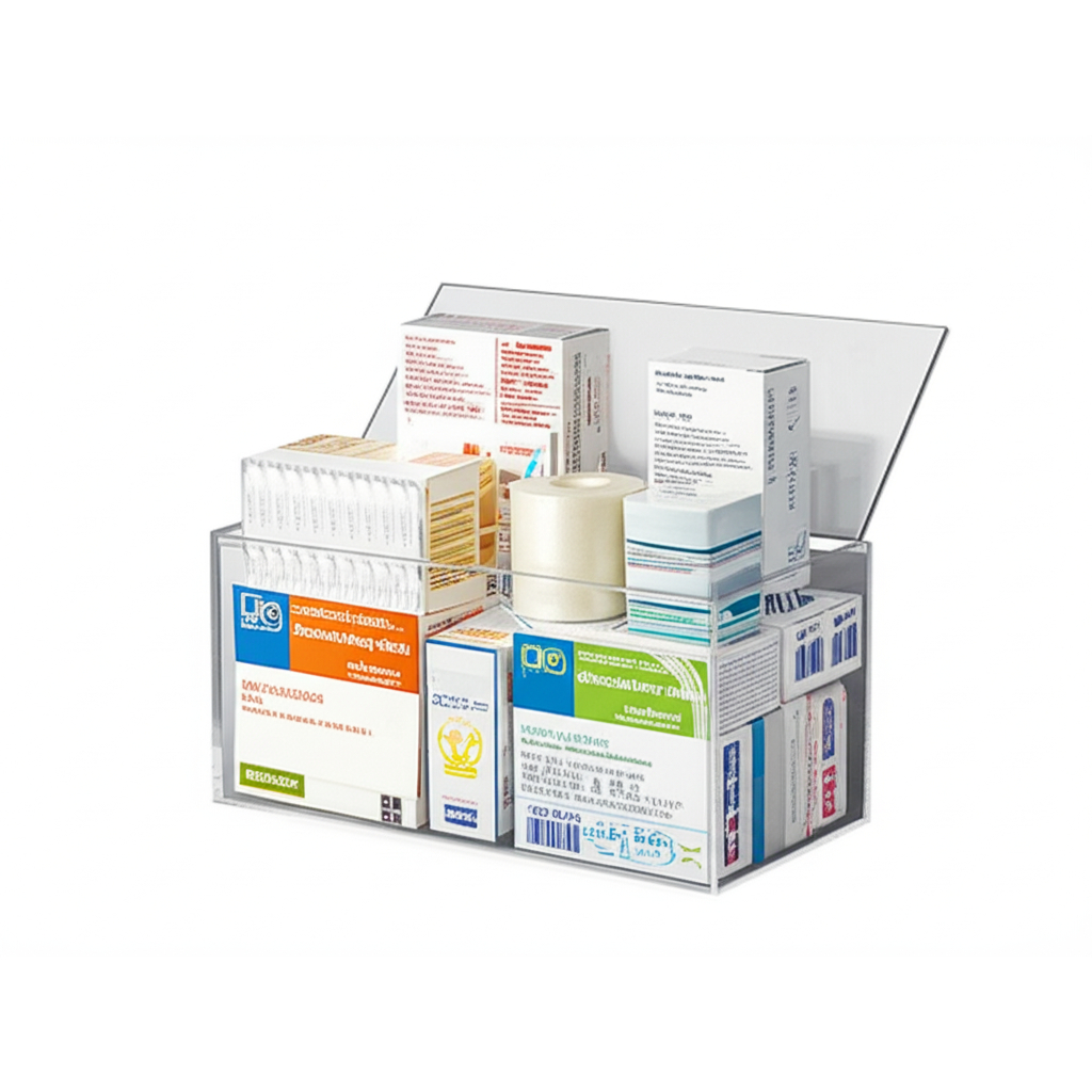 Porta Comprimidos Organiozador Remédios Medicamentos Semanal Mensal Acrilico transparente com tampa Pronta Entrega