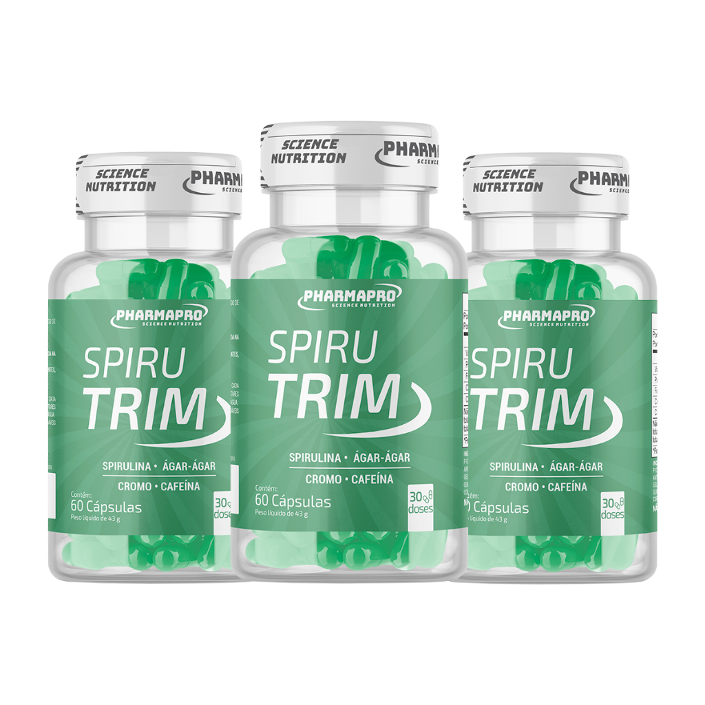 3x SpiruTrim - Pharma Pro (180 Cápsulas)