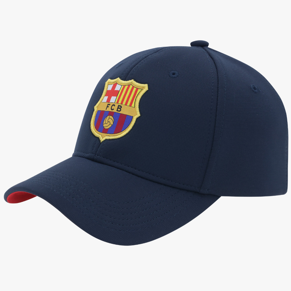 Boné Barcelona Aba Detalhe Vermelho (39572)