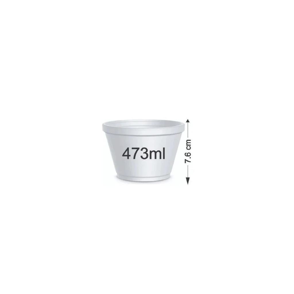 Pote Térmico Isopor Açai/Sorvetes e diversos 473ml sem tampa Darnel 40 Unidades