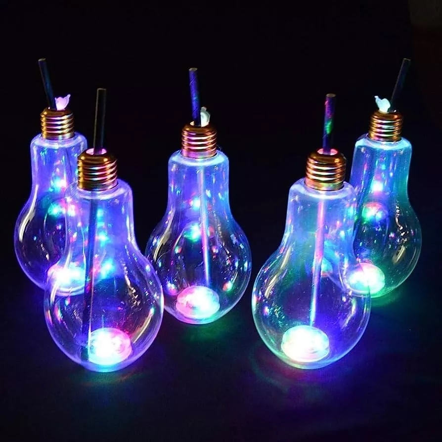 Kit 40 Copo Lâmpada com Luz Led Festa Pisca Pisca 400ml