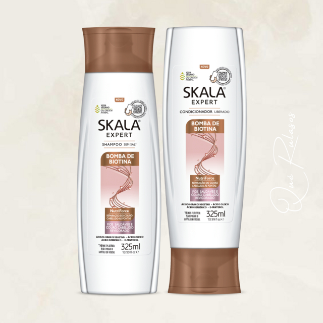 Kit Shampoo e Condicionador - Skala - Bomba de Biotina