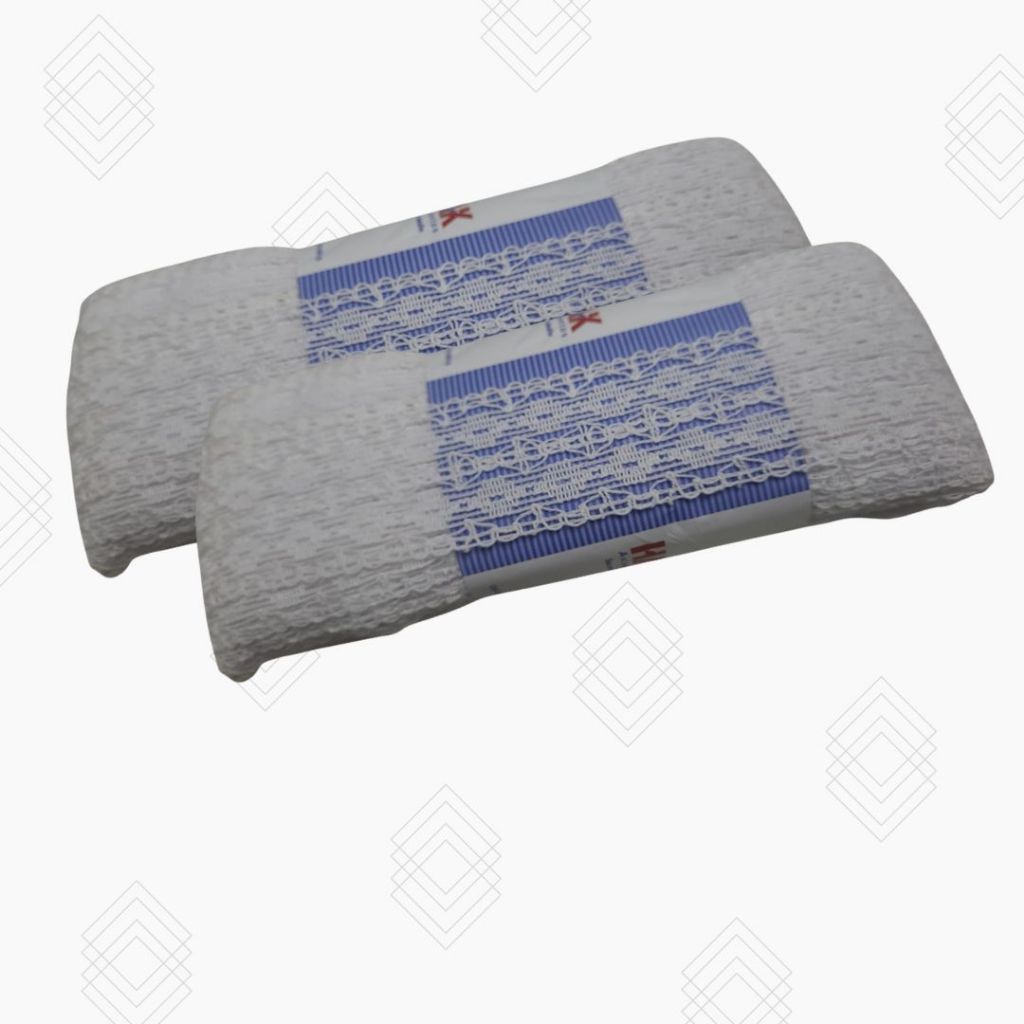 KIT 2 Rendas Brancas 100% Algodão marca HAK - TOTAL DE 40 METROS