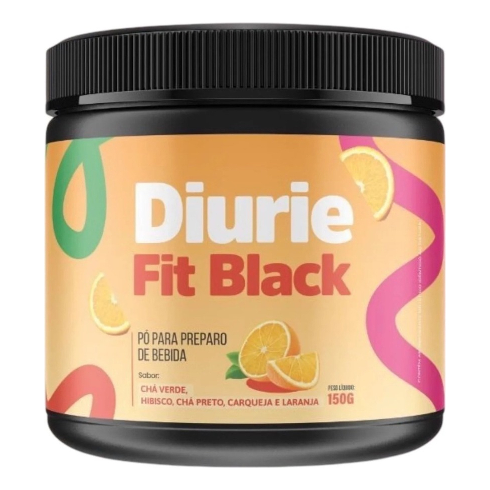 Diuriefit Black Original Detox Em Pó Formula Diurética 150g