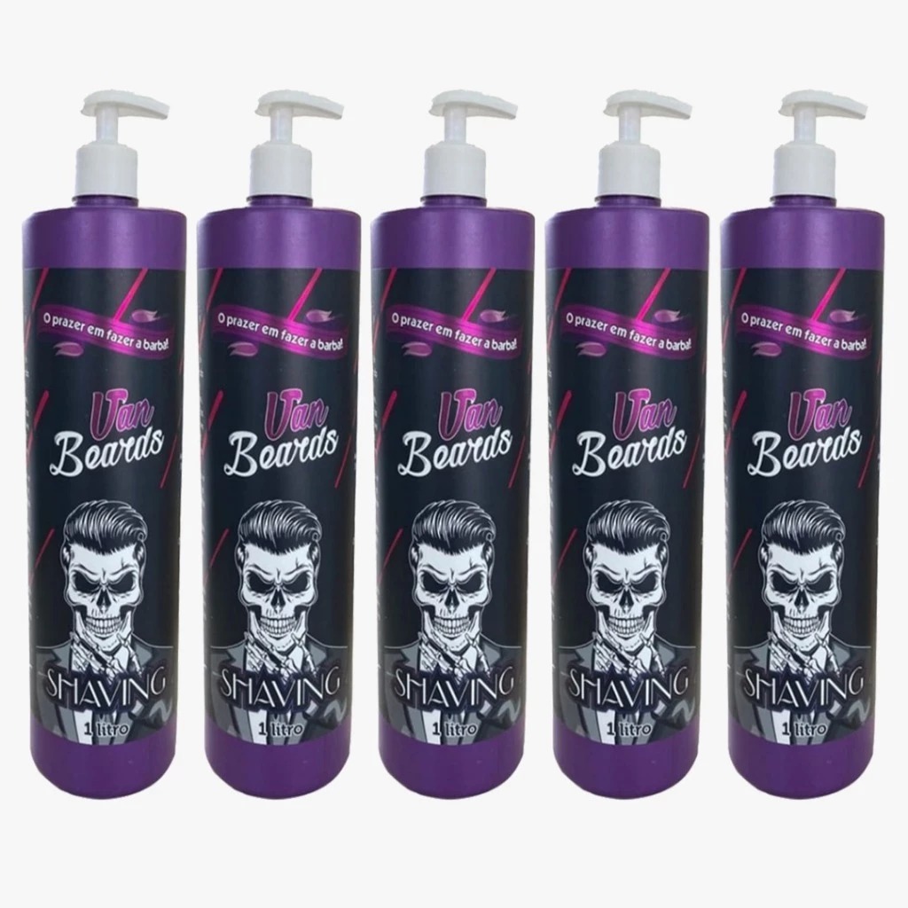 kit 5 Shaving Vans Beards 1kg Profissional - Barba Suave Sem Irritações - Envio Imediato em Oferta na Shopee