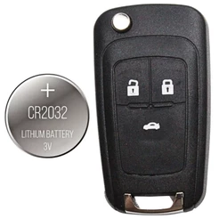 Chave Canivete Carcaça Chevrolet Onix Prisma Cobalt Cruze 3 Botões C/ Bateria