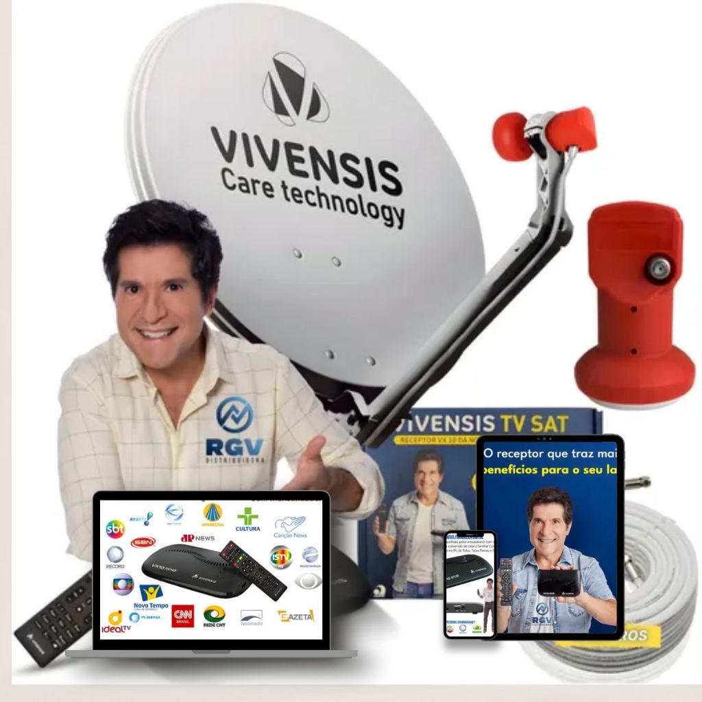 Antena Parabólica Digital Vivensis VX10 Sinal HD Poderoso Máxima Estabilidade e Instalação Super Fácil-e rápido-VIVENSES